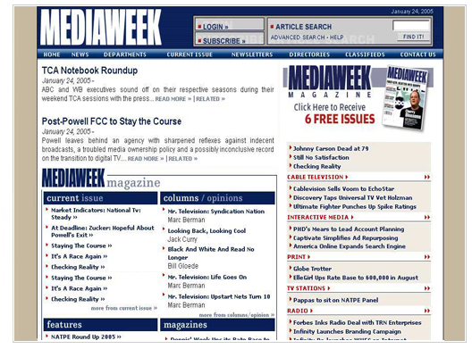 mediaweek homepage